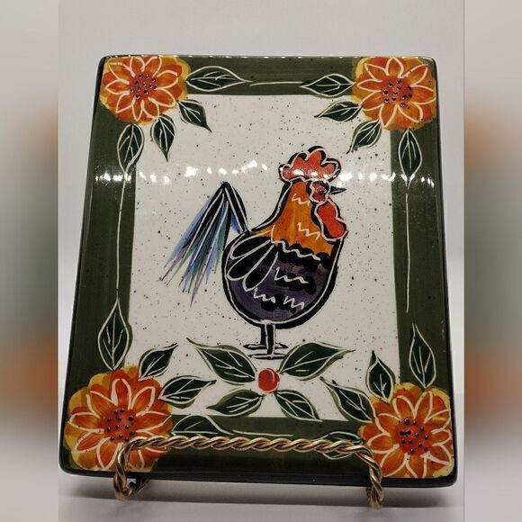 Rooster Ceramic Wall Hanging - Picture 1 of 5